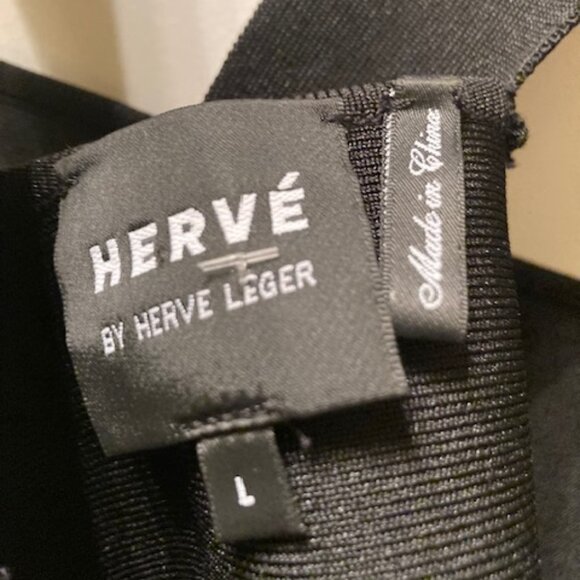 Herve by Herve Leger black cut out mini dress - Picture 4 of 4